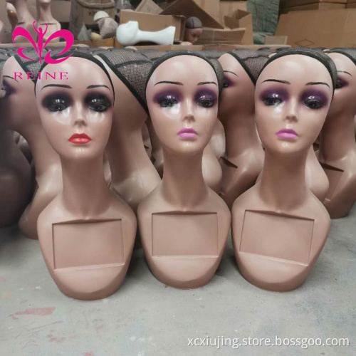Hot Sale High Quality Left Head Model Skin Black Head Display Model Head Mannequin